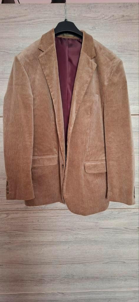 C&A Colbert/Blazer Maat 52 Beige Ribstof, Kleding | Heren, Kostuums en Colberts, Zo goed als nieuw, Maat 52/54 (L), Beige, Ophalen of Verzenden