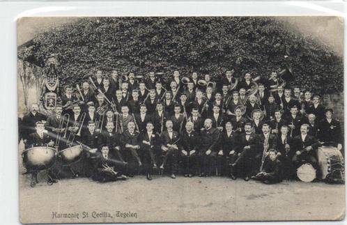 x03141 harmonie st cecilia tegelen statiefoto, Verzamelen, Ansichtkaarten | Nederland, Ongelopen, Limburg, Voor 1920, Verzenden
