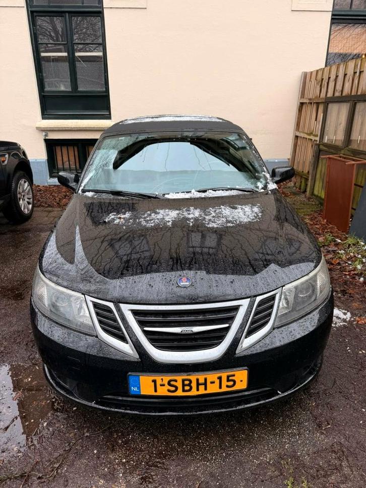 GOED LEZEN Saab 9-3 1.9 TID 110KW 2008 Zwart, Auto's, Saab, Particulier, Saab 9-3, Achteruitrijcamera, Airconditioning, Android Auto