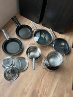 Complete pannenset, Ophalen, Zo goed als nieuw, Rvs, Pannenset