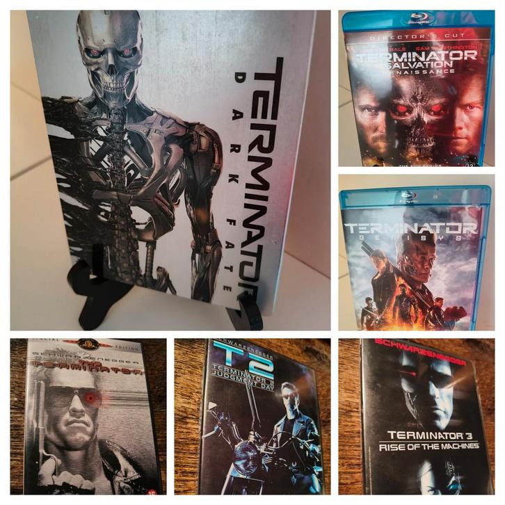 Terminator - DVD 1 + 2 + 3  & Blu-ray 4 + 5 + 6 NL uitgaven, Cd's en Dvd's, Blu-ray, Zo goed als nieuw, Science Fiction en Fantasy
