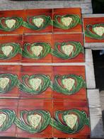 20 jugenstil randtegels 15x15, totaal 300 cm lang, Antiek en Kunst, Ophalen