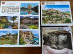 puzzel set 1000 stukjes, kasteel, katten, uitzichten King, Ophalen of Verzenden, 500 t/m 1500 stukjes, Zo goed als nieuw