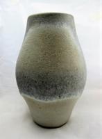 Fat lava vaasje beige blauw tinten - Gem E (024), Ophalen, Zo goed als nieuw, Aardewerk of Porselein, Minder dan 50 cm