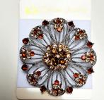 Nieuwe aparte zilverkleurige broche 5 cm doorsnee., Sieraden, Tassen en Uiterlijk, Broches, Overige materialen, 4 tot 7 cm, Nieuw