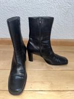 VINTAGE Jil Sander laarzen maat 39 zwart leer halfhoog, Kleding | Dames, Hoge laarzen, Verzenden, Zwart, Zo goed als nieuw