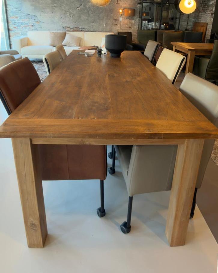 Houten eettafel Floris 160x90 cm | Woonloods, Huis en Inrichting, Tafels | Eettafels, Nieuw, 50 tot 100 cm, 150 tot 200 cm, Rechthoekig