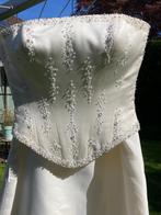 strapless ivoorkleurige trouwjurk, Ophalen of Verzenden, Gedragen, Wit, Trouwjurk