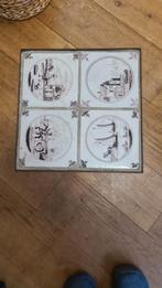 Gietijzeren tafeltje met Delfts blauwe tegels, Ophalen of Verzenden