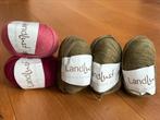 5x Alpaka Merino 160 (lana grossa) groen, roze en rood garen, Ophalen of Verzenden, Nieuw, Breien of Haken, Wol of Garen