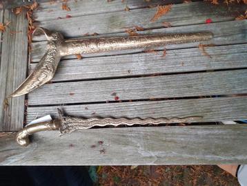 Oude Vergulde Keris Djimat Amulet met Naga Lemmet beschikbaar voor biedingen