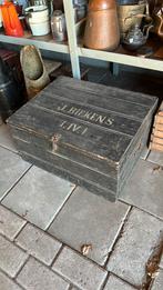 Brocante oude houten kist Biekens, Huis en Inrichting, Woonaccessoires | Kisten, Ophalen, Gebruikt, 50 tot 100 cm, Minder dan 50 cm