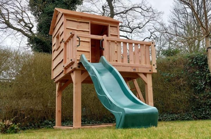 BOOMHUT BOSHUIS speeltoren speelhuis klimtoren speeltoestel, Kinderen en Baby's, Speelgoed | Buiten | Speeltoestellen, Nieuw, Brandweerpaal