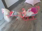 Barbieslee met paard (vintage), Kinderen en Baby's, Speelgoed | Poppen, Ophalen, Gebruikt, Barbie