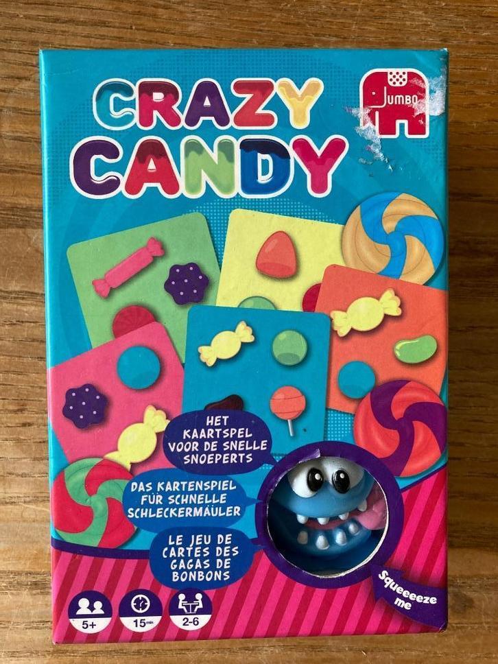 Jumbo - Crazy Candy (2-6 spelers, 5+ jaar) zgan, Hobby en Vrije tijd, Gezelschapsspellen | Kaartspellen, Zo goed als nieuw, Een of twee spelers