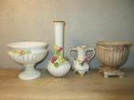 Brocante bloempotten met bloemen Bassano Vaga, Tuin en Terras, Bloempotten, Gebruikt, Binnen, Ophalen of Verzenden, Overige vormen