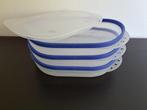 Curver vleeswarendoos met 3 bakjes, Huis en Inrichting, Keuken | Tupperware, Ophalen of Verzenden, Gebruikt, Blauw, Overige typen