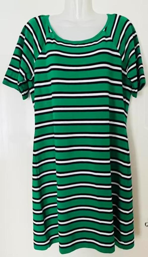 Claudia Sträter jurk maat 46 [v], Kleding | Dames, Jurken, Zo goed als nieuw, Maat 46/48 (XL) of groter, Groen, Boven de knie
