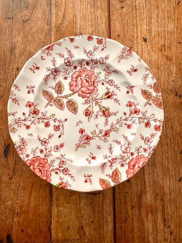8x Prachtige Johnson Brothers 'Rose Chintz' Ontbijtborden beschikbaar voor biedingen