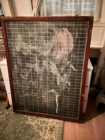 Krijtbord vintage met tekening 120 bij 90 beschikbaar voor biedingen