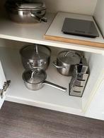Pannenset ikea + hapjespan + snijplank + weegschaal + rasp, Huis en Inrichting, Keuken | Potten en Pannen, Ophalen, Gebruikt, Rvs