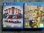 PS4 games F1 2016 en Fifa 17 Sony Play Station 4, Ophalen of Verzenden, Zo goed als nieuw, Sport, 3 spelers of meer