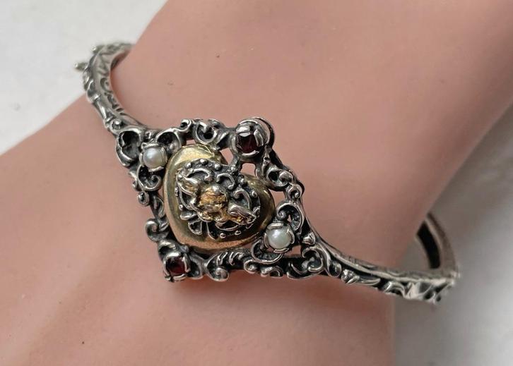 Fraaie Verzilverde, Verguld, Armband van Bartel & Sohn, Sieraden, Tassen en Uiterlijk, Armbanden, Zo goed als nieuw, Zilver, Zilver