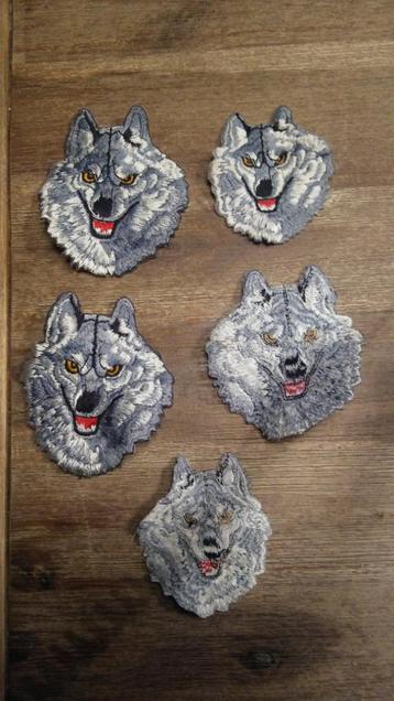 Grijze wolf wolven patch embleem kleding opnaai dier vintage beschikbaar voor biedingen