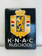KNAC Rijschool emaille reclamebord, Ophalen of Verzenden