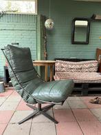 Leren draai fauteuil, Brutus  Shabbies, Huis en Inrichting, Fauteuils, Ophalen of Verzenden, Zo goed als nieuw, 50 tot 75 cm, Leer