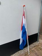 Nederlandse vlag, met vlaggenstok 🇳🇱👑, Diversen, Vlaggen en Wimpels, Gebruikt, Ophalen of Verzenden