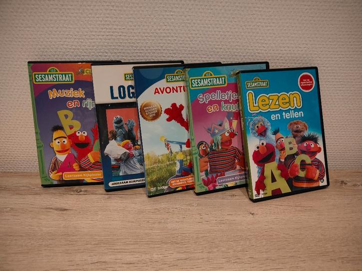 Sesamstraat dvd's (partij), Cd's en Dvd's, Dvd's | Kinderen en Jeugd, Zo goed als nieuw, Tv fictie, Educatief, Alle leeftijden