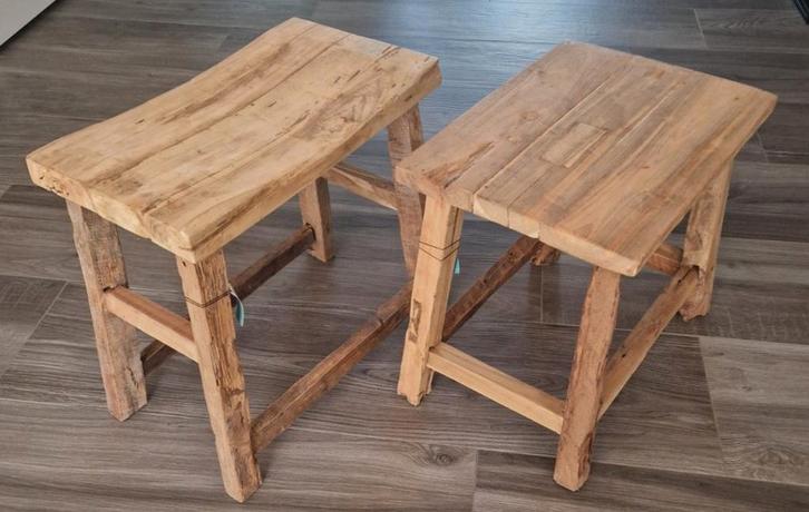 DECEMBER-ACTIE : Krukjes (made in Indonesië), Huis en Inrichting, Stoelen, Nieuw, Eén, Hout, Bruin, Ophalen