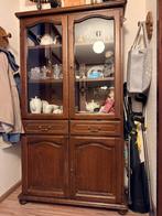 Antieke vitrine kast, Huis en Inrichting, Ophalen, Gebruikt, 100 tot 150 cm, Eikenhout