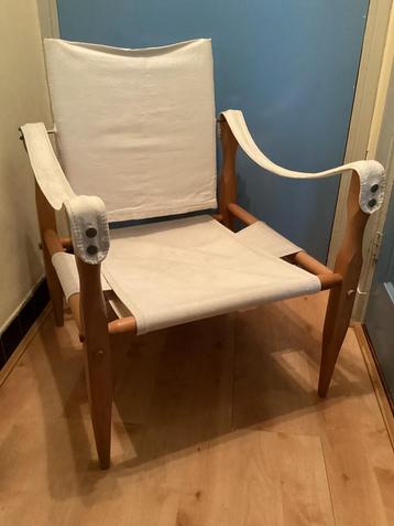 vintage Canvas Safari chair beschikbaar voor biedingen