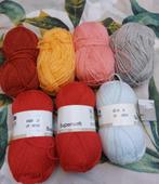 7 bollen wol gemengde kleuren (Super soft), Hobby en Vrije tijd, Breien en Haken, Ophalen of Verzenden, Nieuw, Breien of Haken