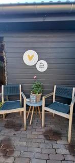 Houten Tuinstoelen Set - 2 stuks, Tuin, Gebruikt, Twee, Zwart