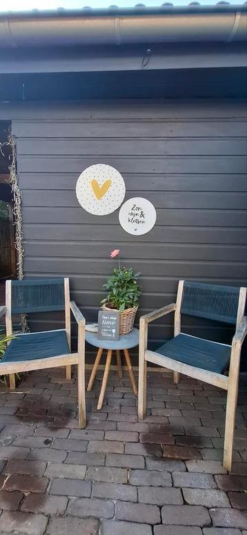 Houten Tuinstoelen Set - 2 stuks beschikbaar voor biedingen