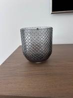 Windlicht / vaas zwart glas van Leonardo, Ophalen, Overige materialen, Rond, Zo goed als nieuw