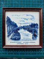tegeltje in lijst Musselkanaal Schoolstraat omstreeks 1910, Verzamelen, Ophalen of Verzenden, Voor 1920, Groningen