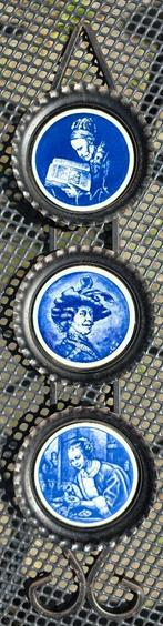 Delftsblauwe muurhanger  3 tegeltjes, Ophalen of Verzenden
