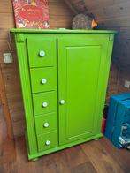 Groene Kinderkledingkast, Huis en Inrichting, Kasten | Kledingkasten, Ophalen, Gebruikt, 100 tot 150 cm, 50 tot 100 cm