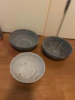 3 bakjes / schaaltjes, Steen, Blauw, Nieuw, Ophalen of Verzenden