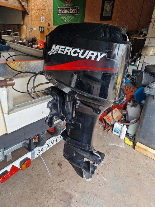 40pk mercury langstaart, Watersport en Boten, Buiten- en Binnenboordmotoren, Zo goed als nieuw, Benzine, 30 pk of meer, Ophalen of Verzenden