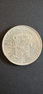 Zilveren 2½ Gulden 1938 Wilhelmina – druiventros, Ophalen, Zilver, Koningin Wilhelmina, Losse munt