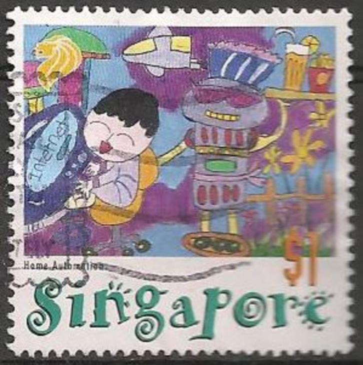 Singapore O.  ADV. no.109 IJ., Postzegels en Munten, Postzegels | Azië, Gestempeld, Zuidoost-Azië, Ophalen of Verzenden
