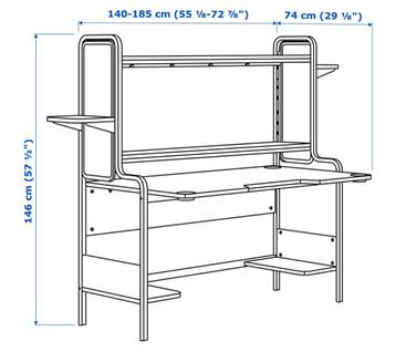 Gamebureau zwart ikea - afbeelding 1