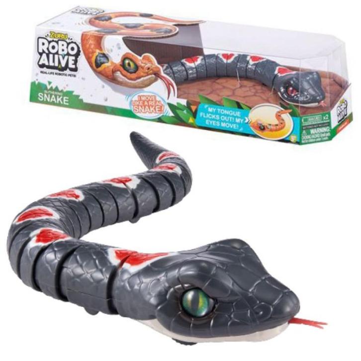 Zuru Robo Alive Slang - Zwart, Kinderen en Baby's, Speelgoed | Actiefiguren, Nieuw, Ophalen of Verzenden