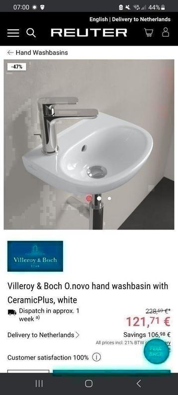 Nieuwe Villeroy & Boch  wastafel  beschikbaar voor biedingen