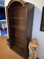 Donkere Boekenkast 90x200x38 cm, Huis en Inrichting, Ophalen, Met plank(en), Gebruikt, Glas